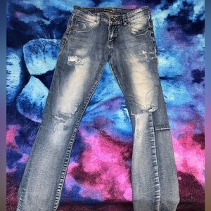 American Eagle Outfitters Light Blue Distressed Jeans